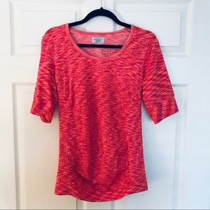 Athleta Pink/Orange Short Sleeved Top